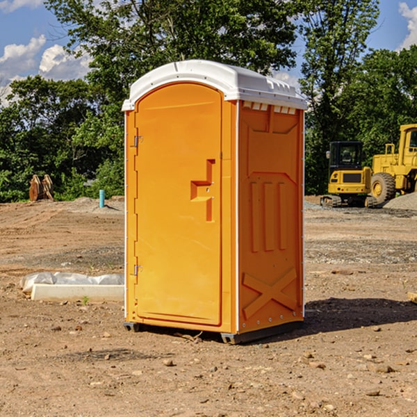 how often are the porta potties cleaned and serviced during a rental period in Bryantown